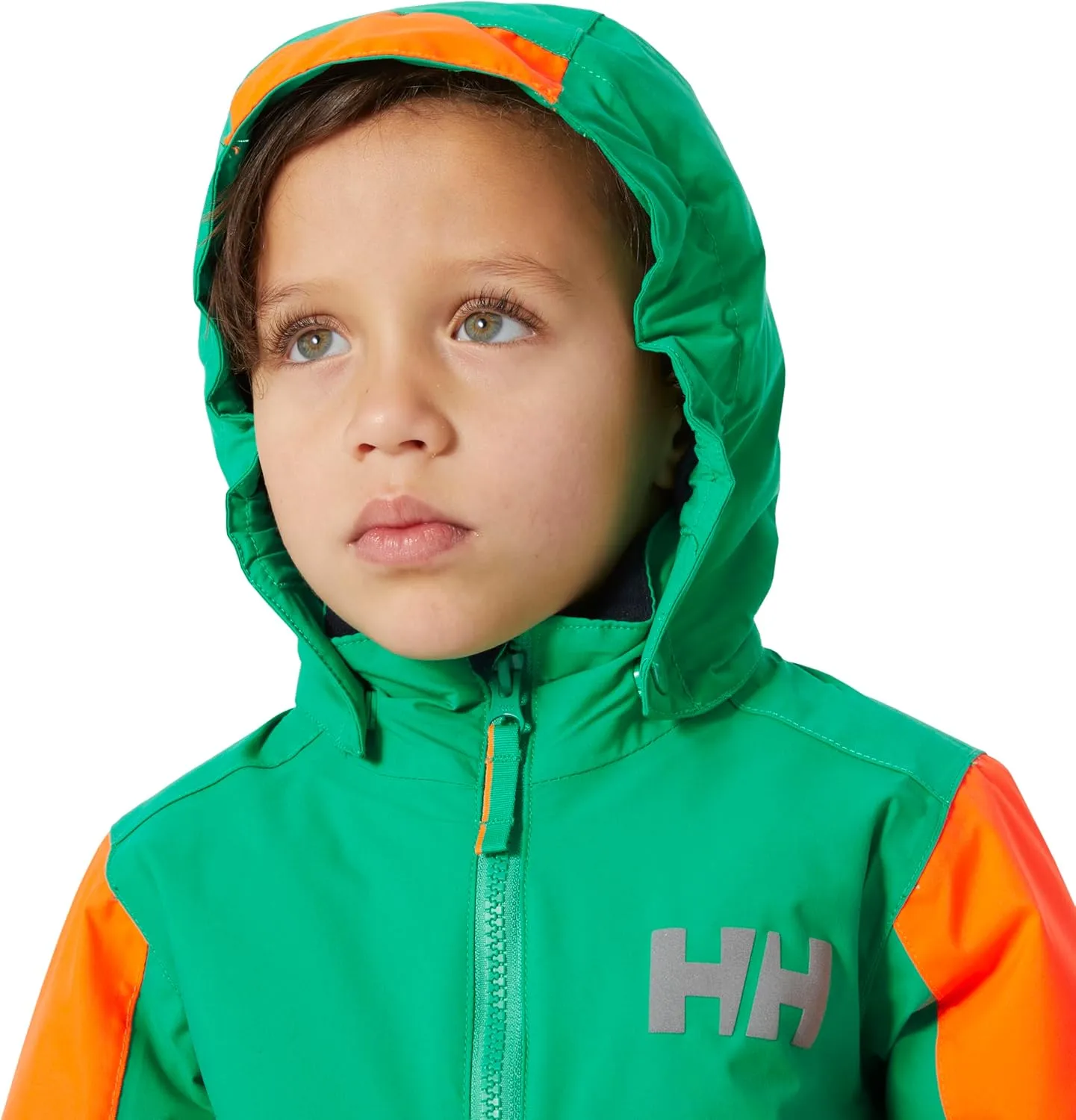 Helly-Hansen Rider 2.0 Insulated Ski Jacket for Kids - Waterproof, Breathable, Neon, Reflective, Recycled Materials