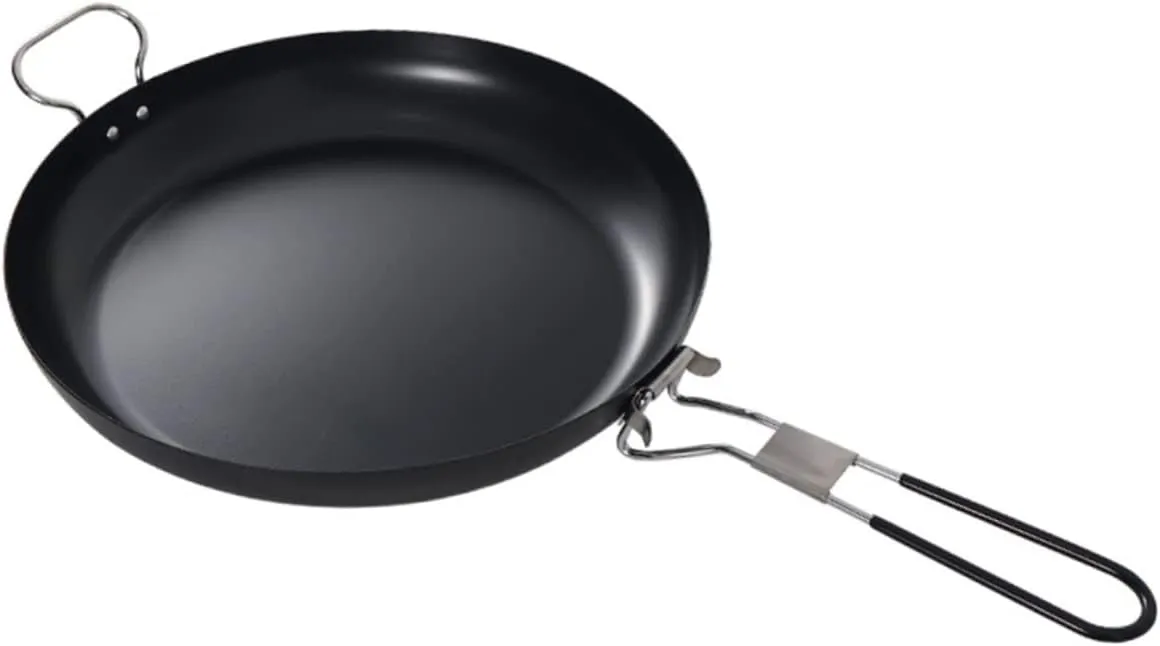 Hemoton 1pc Portable Non Stick Folding Cooking Pot Outdoor Frying Pan for Camping Hiking and Picnics Lightweight Iron Utensil for and Cleanup