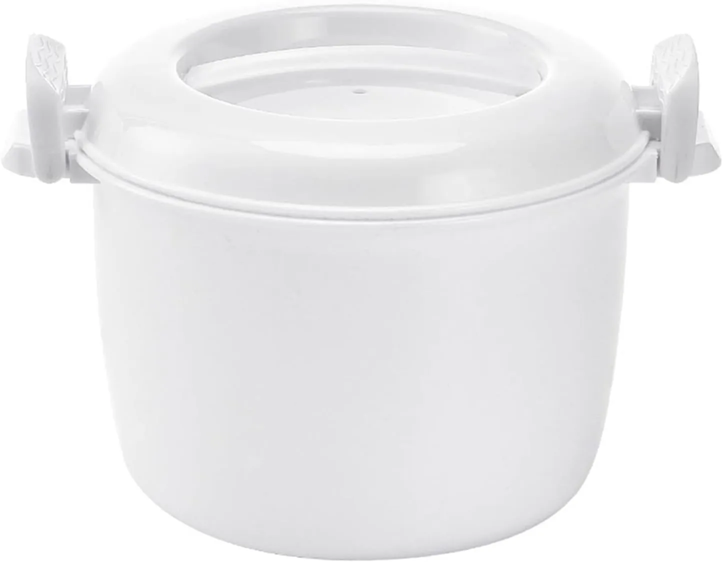 Hemoton Mini Microwave Microwave Rice Cooker Food Pot Steam Container Cooker with Lid Portable Microwave Cookware for Rice Vegetables,7*5.9in