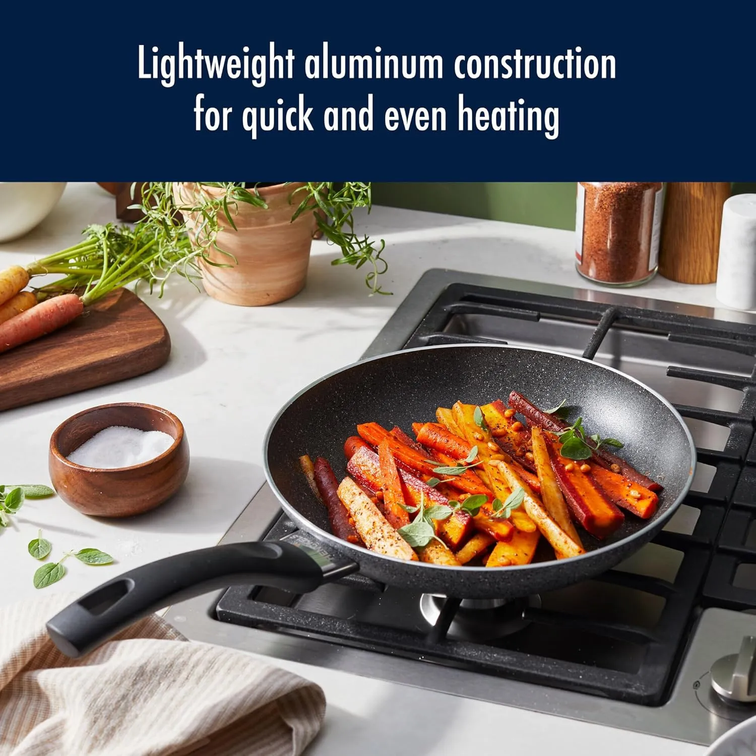 Henckels Everlift 10-inch Granitium Nonstick Frying Pan, Made in Italy, durable 3-layer granite-hued nonstick coating from recycled materials, Oven safe to 400°F, Dishwasher safe