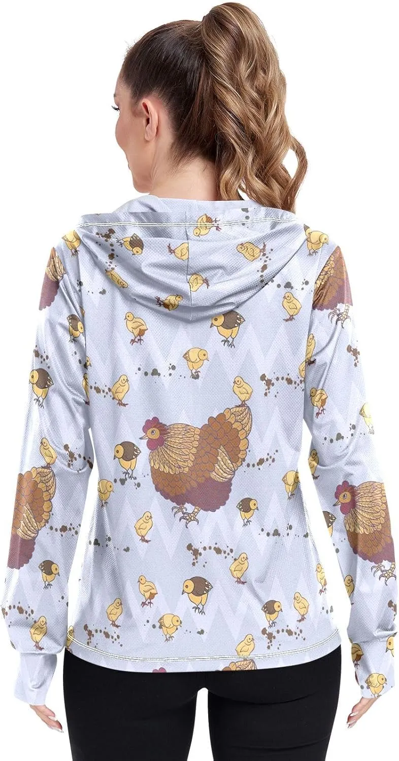 Hens Chicks Sun Protective Shirts for Women, UPF 50  Travel Shirts for Women, S-XXL