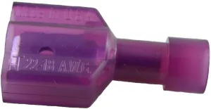 Hillsdale 50206 Nylon 22-18 Gauge .250" Fully Insulated Male Push-On Connector Hump Jacket Pack of 100