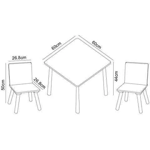 Home Canvas Little Explorer Study Table and Chair Set for Childrens | Durable and Lightweight Wooden Table and Chair Set - Blue