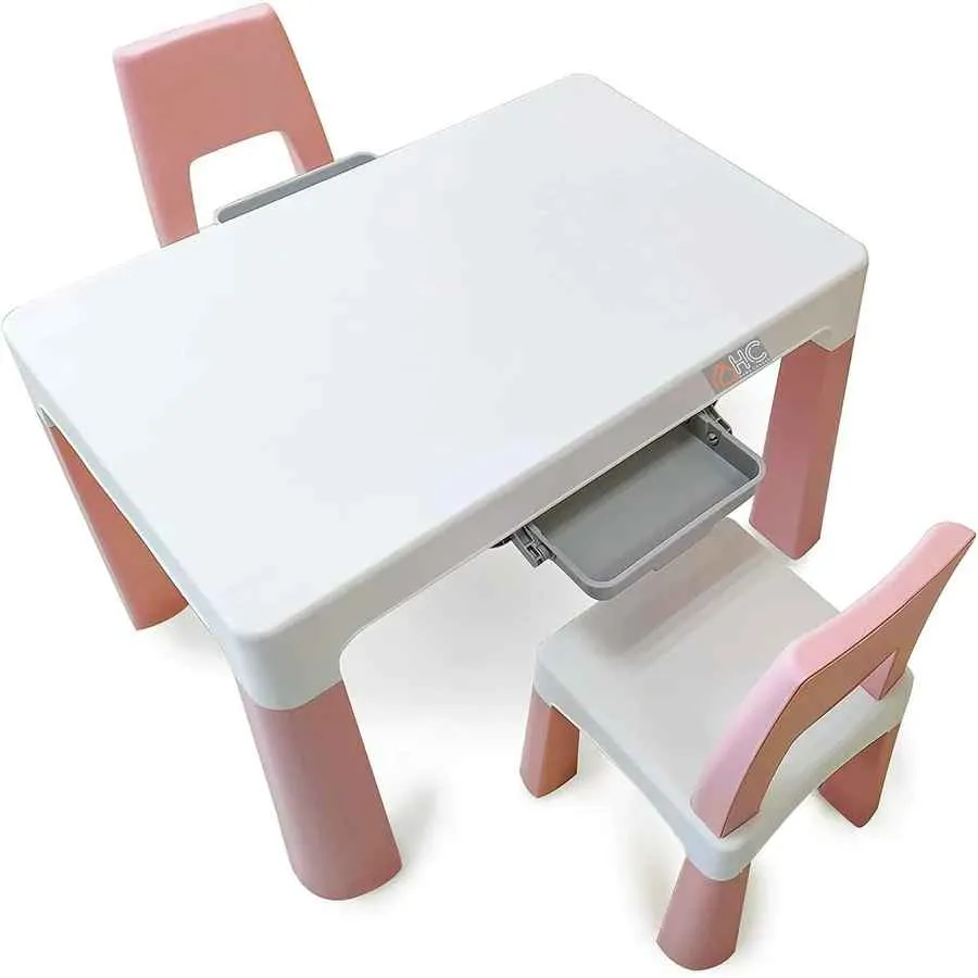 Home Canvas Multi-functional Study Table and Chair Set for Childrens | Lightweight Table and Chair Sets with Storage Drawers