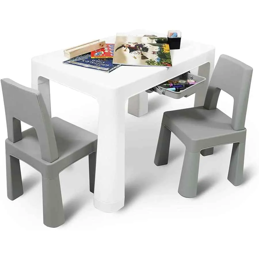 Home Canvas Multi-functional Study Table and Chair Set for Childrens | Lightweight Table and Chair Sets with Storage Drawers