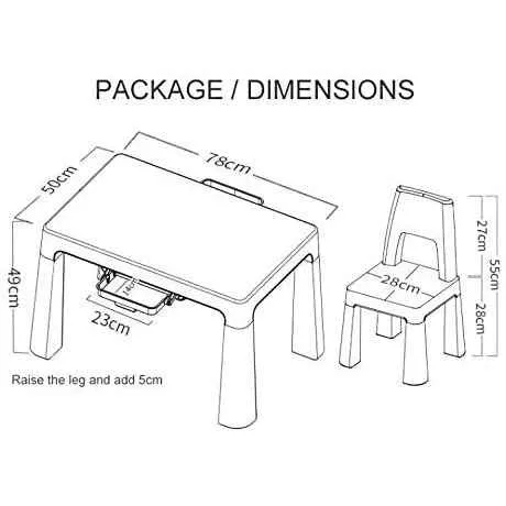 Home Canvas Multi-functional Study Table and Chair Set for Childrens | Lightweight Table and Chair Sets with Storage Drawers