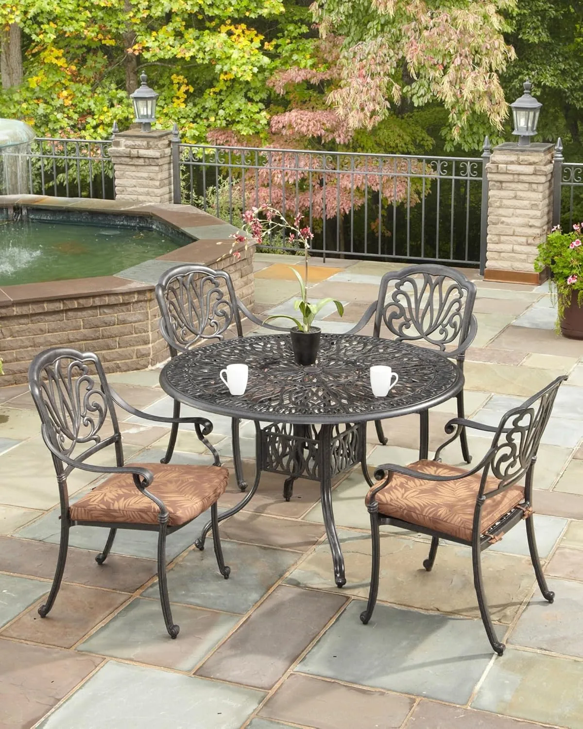Homestyles Capri Outdoor Dining Table, Capri, Charcoal