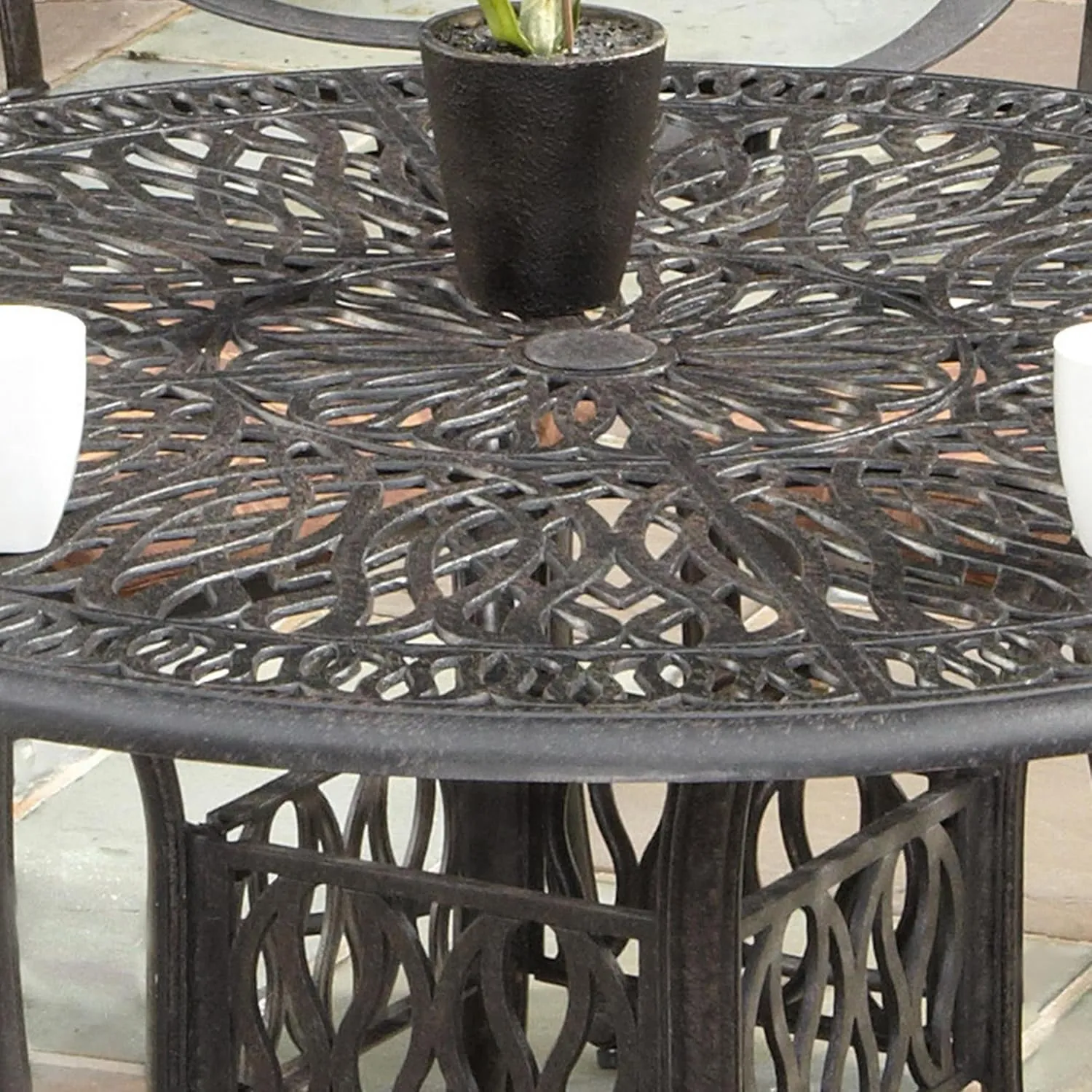 Homestyles Capri Outdoor Dining Table, Capri, Charcoal