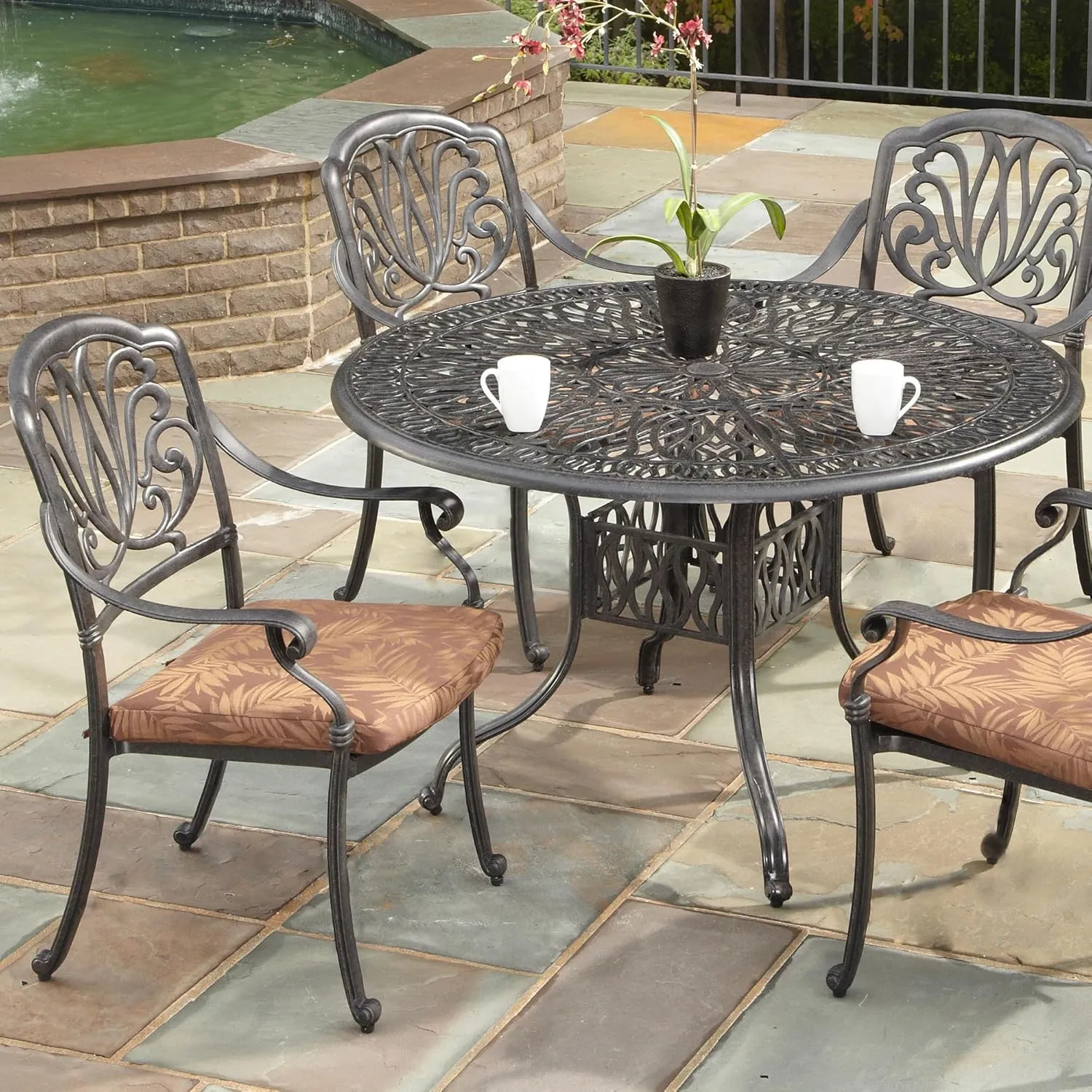 Homestyles Capri Outdoor Dining Table, Capri, Charcoal