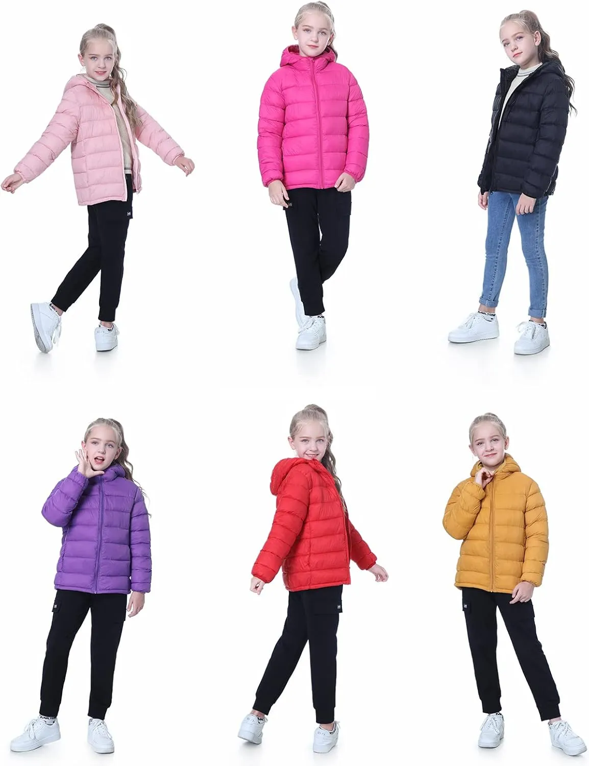 Hooded Puffer Jackets for Boys and Girls – Lightweight and Packable – Autumn and Winter Coat, Warm and Comfy