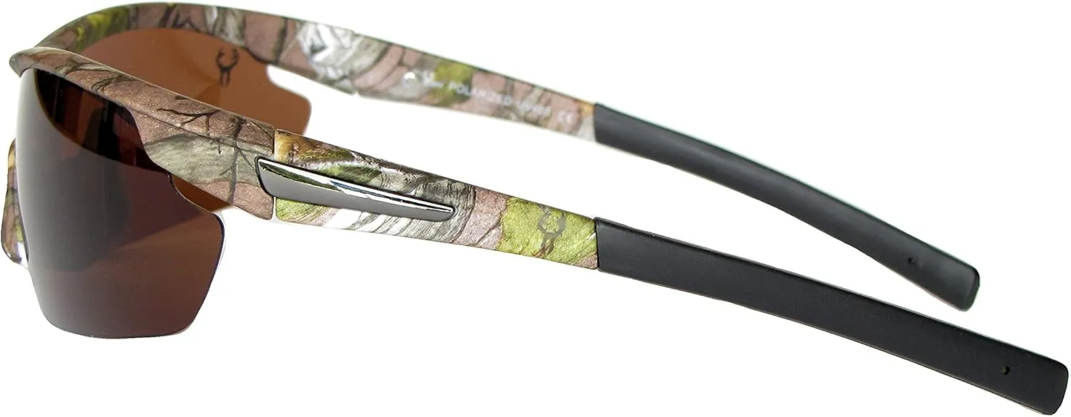 Hornz Polarized Sunglasses Men Camouflage Wrap Around Sport Frame Lightweight