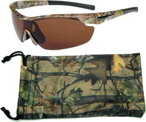 Hornz Polarized Sunglasses Men Camouflage Wrap Around Sport Frame Lightweight