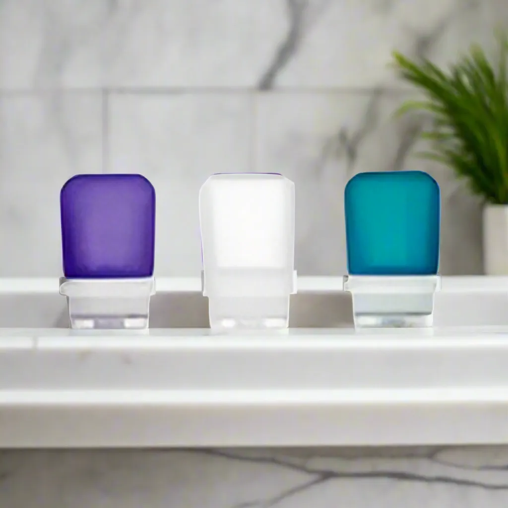 Humangear 1.7 oz GoToob  3-Pack Silicone 3-1-1 Toiletry Bottles (SMALL)