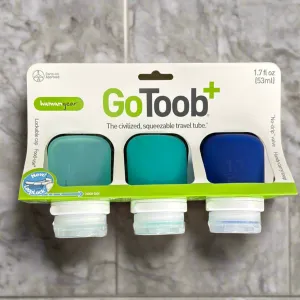 Humangear 1.7 oz GoToob  3-Pack Silicone 3-1-1 Toiletry Bottles (SMALL)