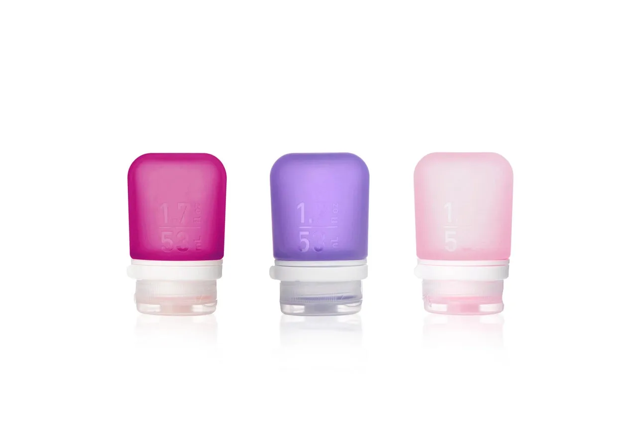 Humangear 1.7 oz GoToob  3-Pack Silicone 3-1-1 Toiletry Bottles (SMALL)