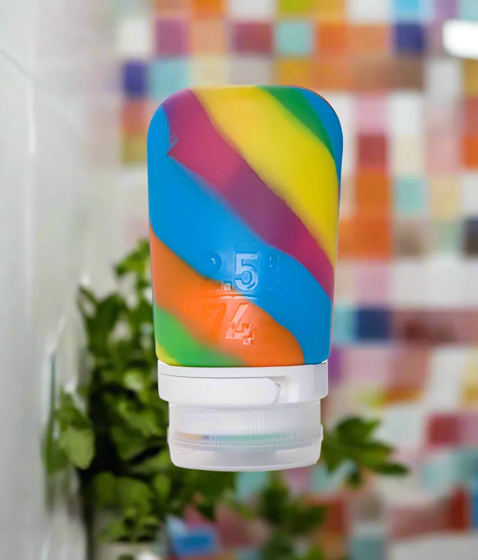 Humangear- 2.5 oz GoToob  Silicone Toiletry 3-1-1  Bottle (MEDIUM)