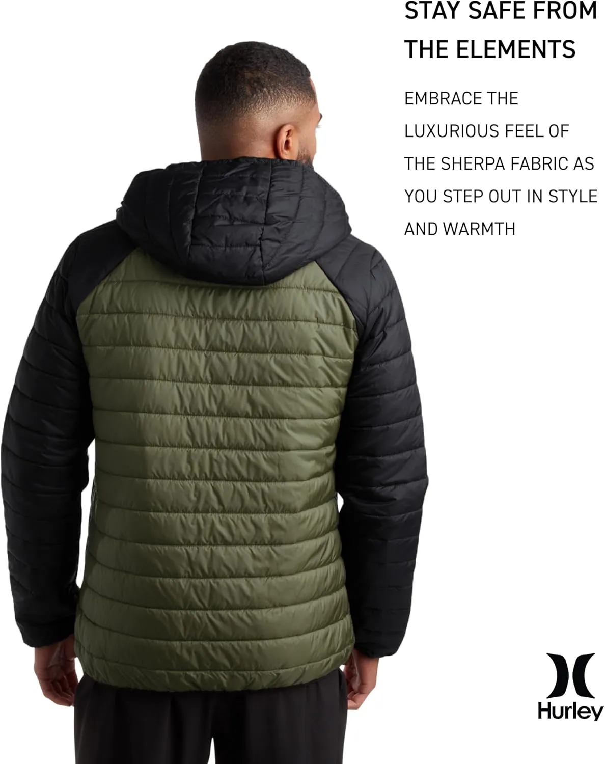 Hurley Men's Jacket - Balsam Lightweight Packable Puffer Coat - Weather Resistant Outerwear Windbreaker Coat for Men (M-XL)