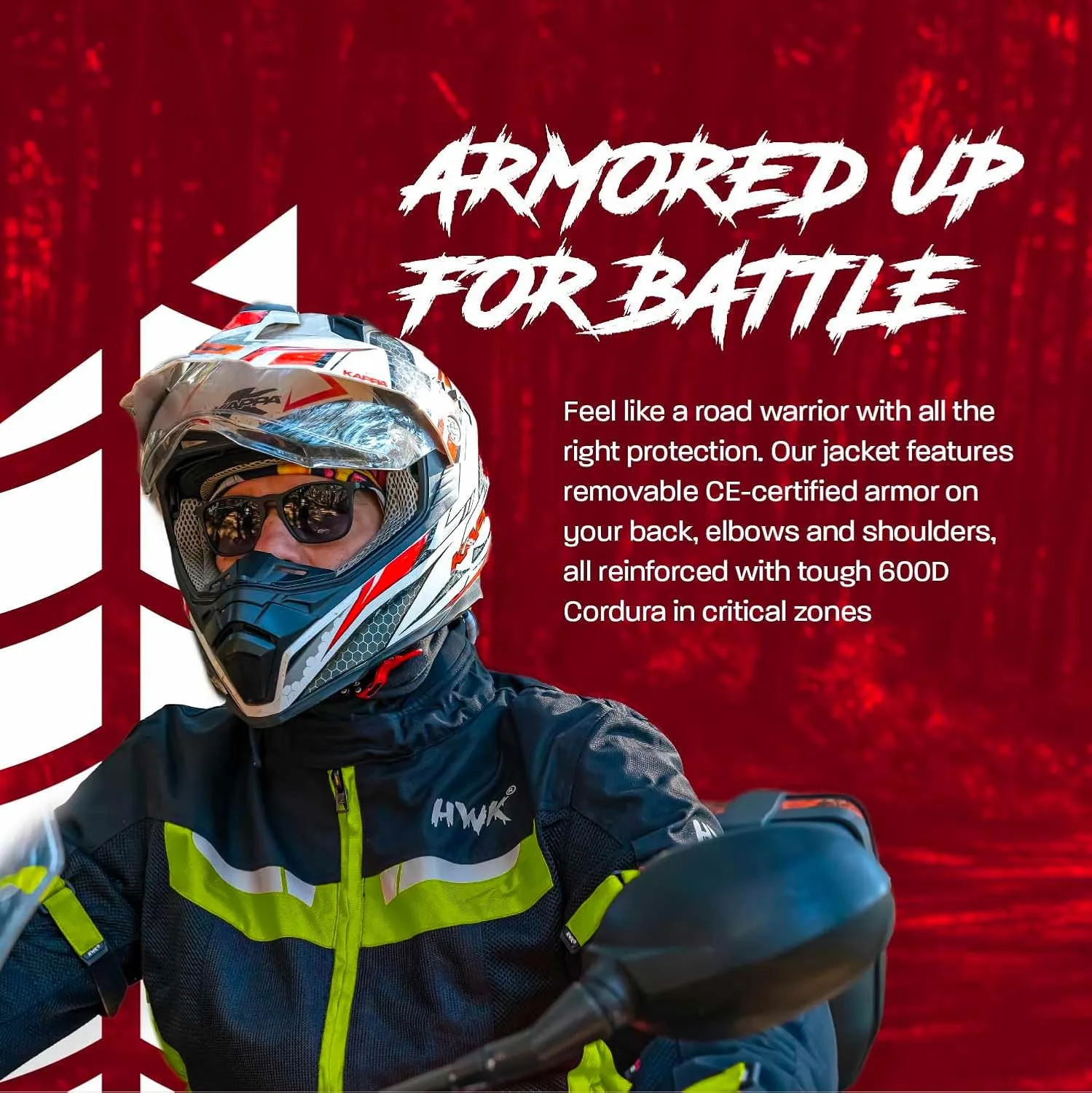 HWK Mesh Motorcycle Jacket Riding Air Motorbike Jacket Biker CE Armored Breathable