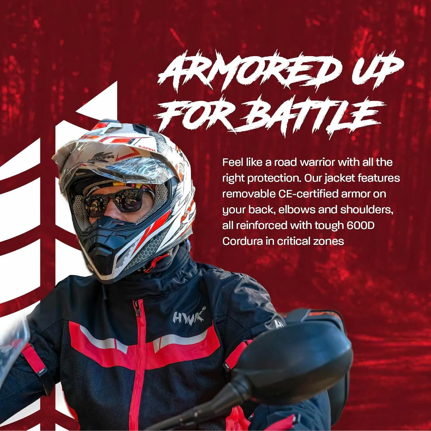 HWK Mesh Motorcycle Jacket Riding Air Motorbike Jacket Biker CE Armored Breathable