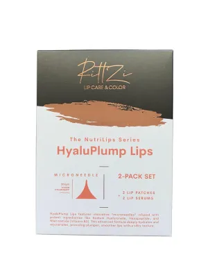 HyaluPlump Lips 2-PACK SET – Innovative Two-Step Lip Care System for Hydrated, Plump Lips Featuring Sodium Hyaluronate, Peptides, and Niacinamide