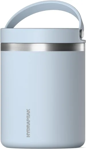 Hydrapeak 32oz Stainless Steel Vacuum Insulated Thermos Food Jar | Thermos for Hot Food and Cold Food, Wide Mouth Leak-Proof Soup Thermos for Adults, 10 Hours Hot and 16 Hours Cold (Ice Blue)