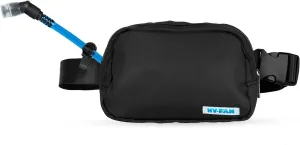 Hydration Cross Body with Bladder, 17oz BPA-Free, Hands-Free Design, Secure Pockets, Ideal for Athletic Outdoor Activities, Travel and More - Black