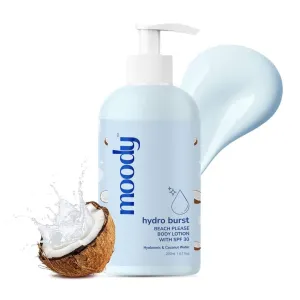 Hydro Burst Hyaluronic Acid & Coconut Body Lotion with SPF 30 & Broad Spectrum Protection | Lightweight Formula & Intense Hydration |Non-Sticky & Fast absorbing For All Skin Types -200ml