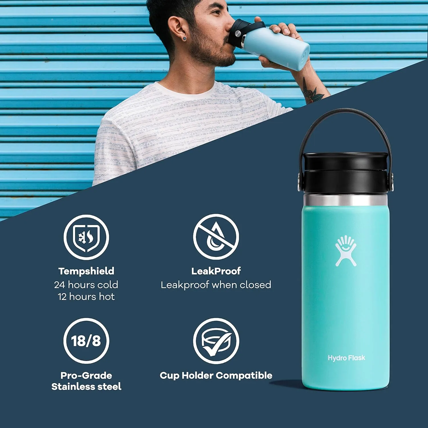 Hydro Flask 12 Oz Wide Flex Sip Lid Agave