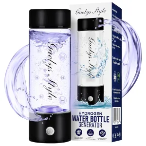 Hydrogen Water Generator Bottle [2025 Edition] – 4000 PPB, Portable Hydrogenated Water Bottle with PEM/SPE Tech, in 3 Minutes, (449ml) Rechargeable Ionizer for Home, Office, Gym and Travel