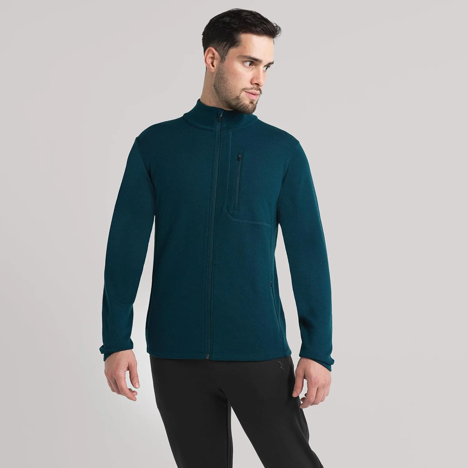 IBEX Men’s Merino Wool Shak Jacket – Warm, Breathable & Durable for Hiking, Camping, Running & Travel