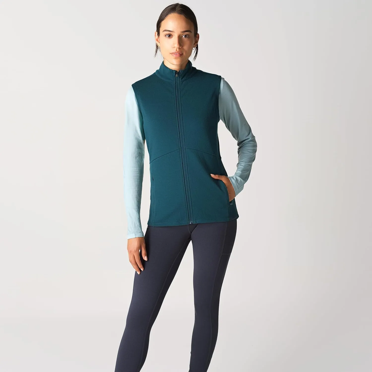 IBEX Merino Wool Shak Vest for Women | Lightweight & Warm Sleeveless Jacket | Soft & Breathable Midlayer for Outdoor Use