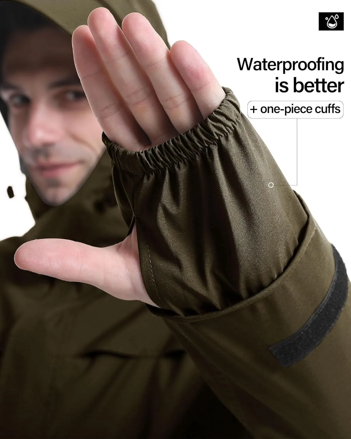 iCreek Rain Jacket Men's Lightweight with Hood Packable Waterproof Raincoat Breathable Antistorm Jacket Windbreaker