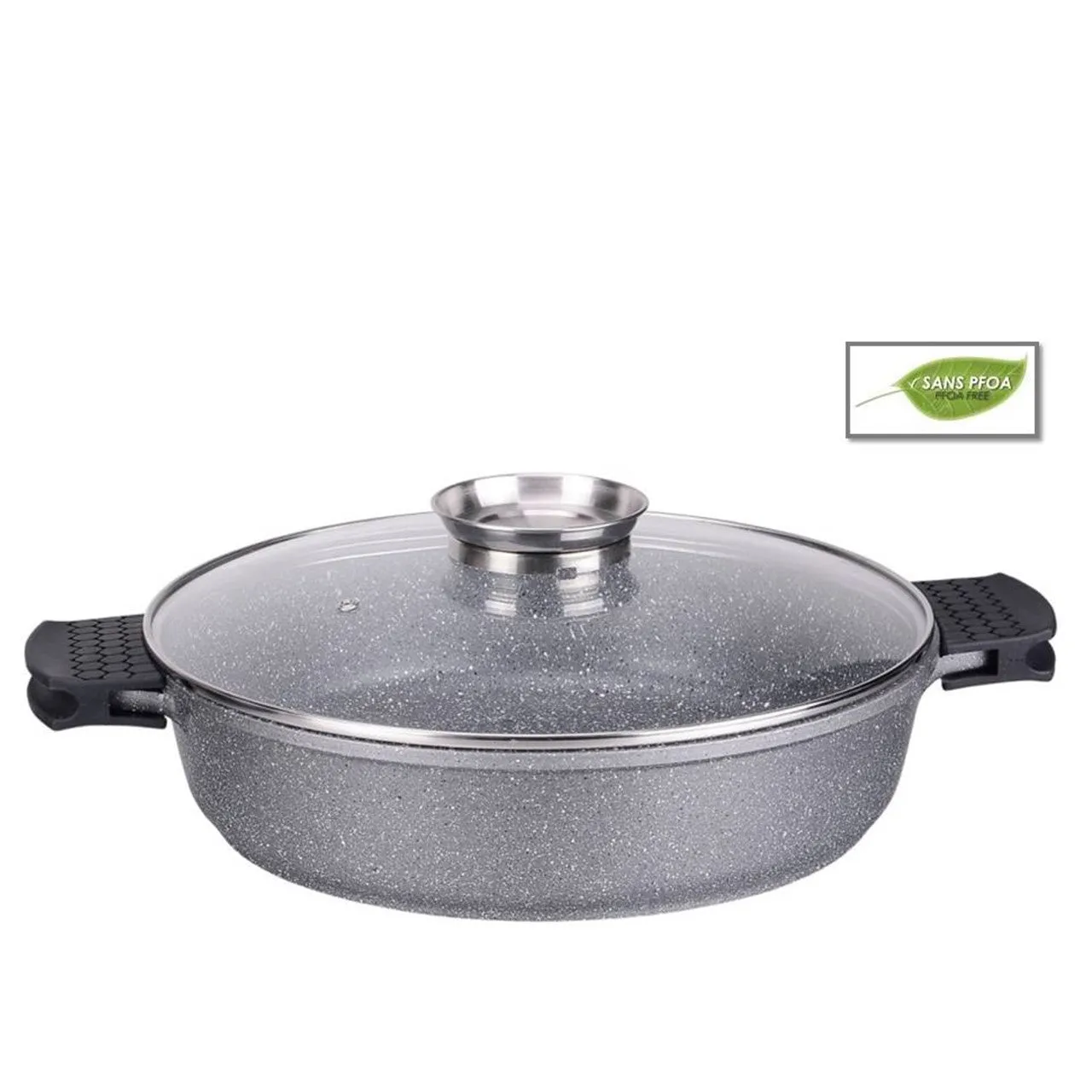 Imperial Collection IM-CALC36AG; A low saucepan 36cm in marble 6.5L