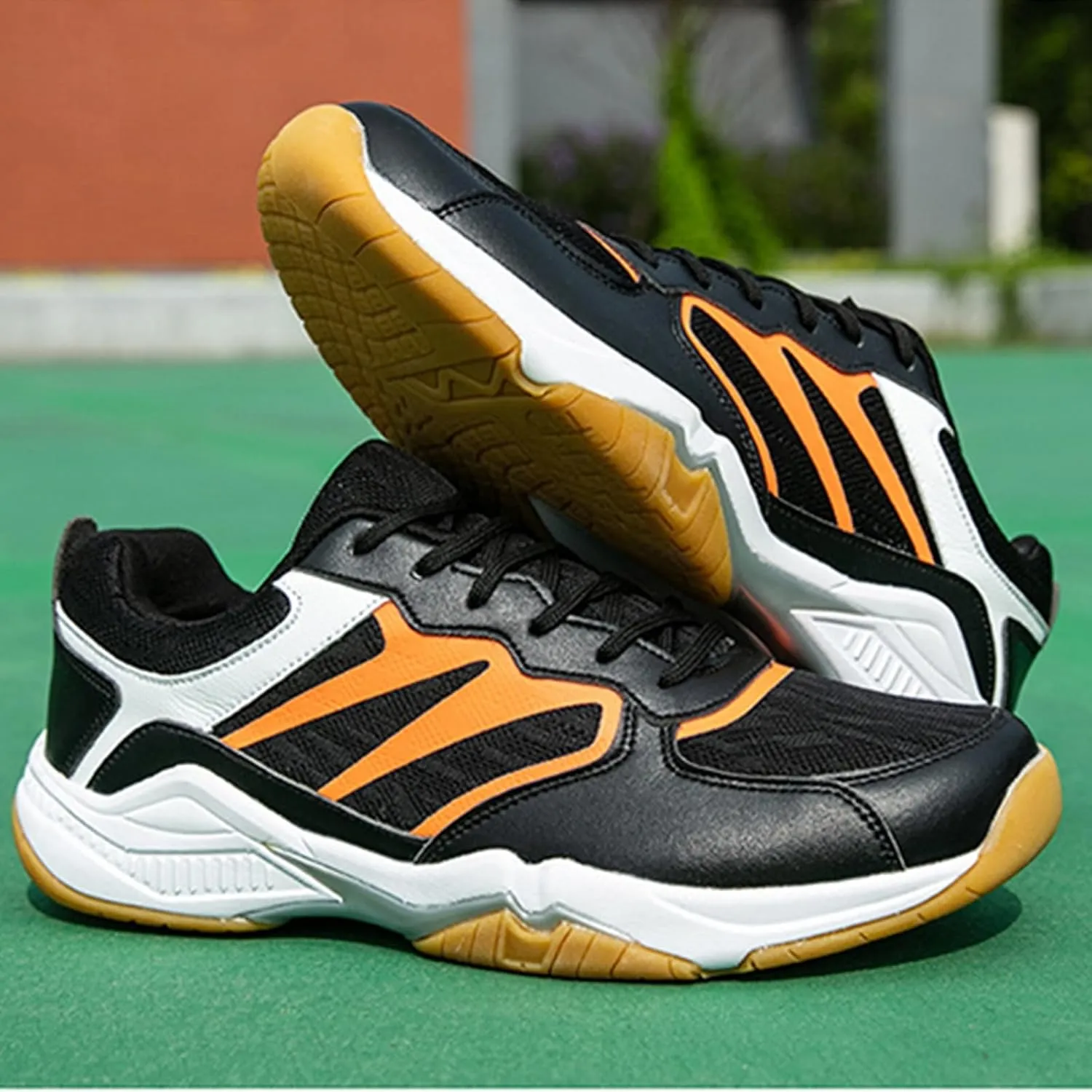 Indoor Court Shoes Mens for Tennis, Non Slip Comfort Lightweight Badminton Table Tennis Sneakers for Volleyball Pickleball Women Boys and Girls