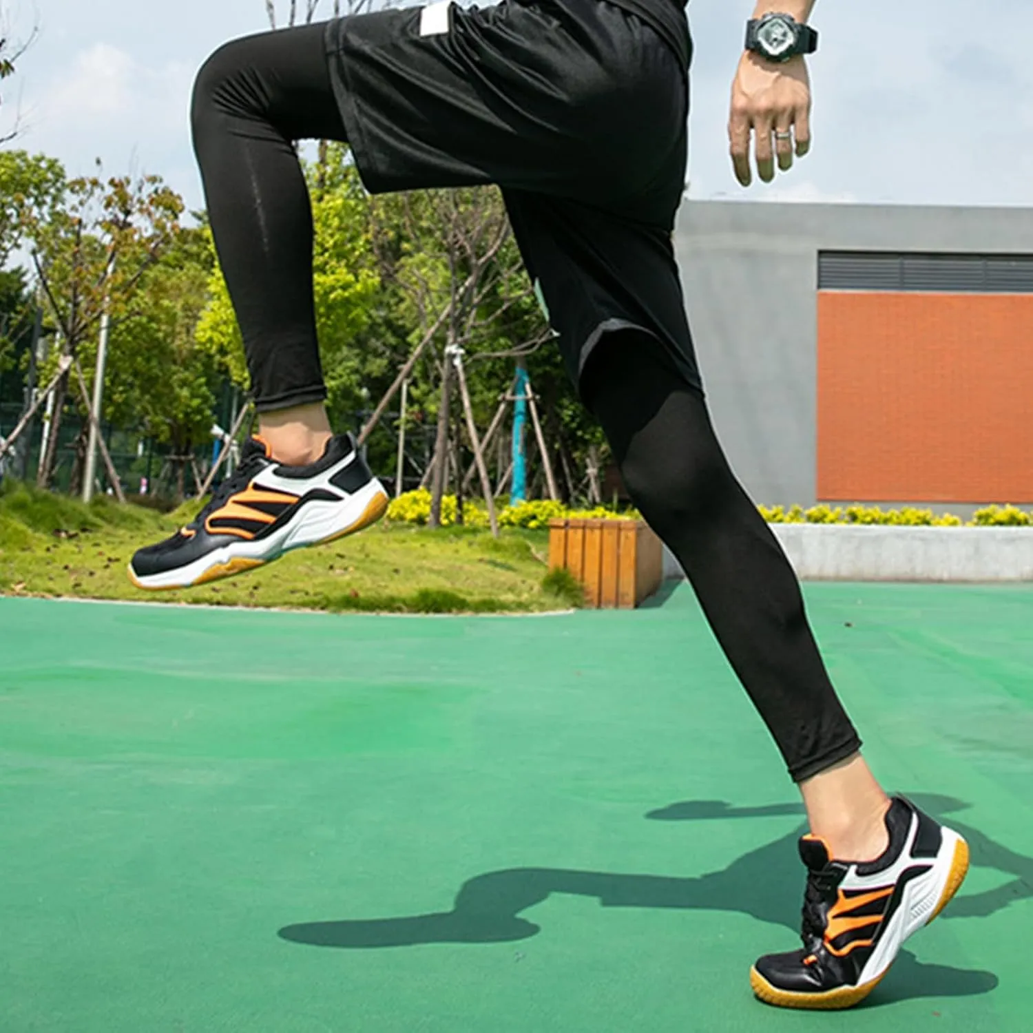 Indoor Court Shoes Mens for Tennis, Non Slip Comfort Lightweight Badminton Table Tennis Sneakers for Volleyball Pickleball Women Boys and Girls