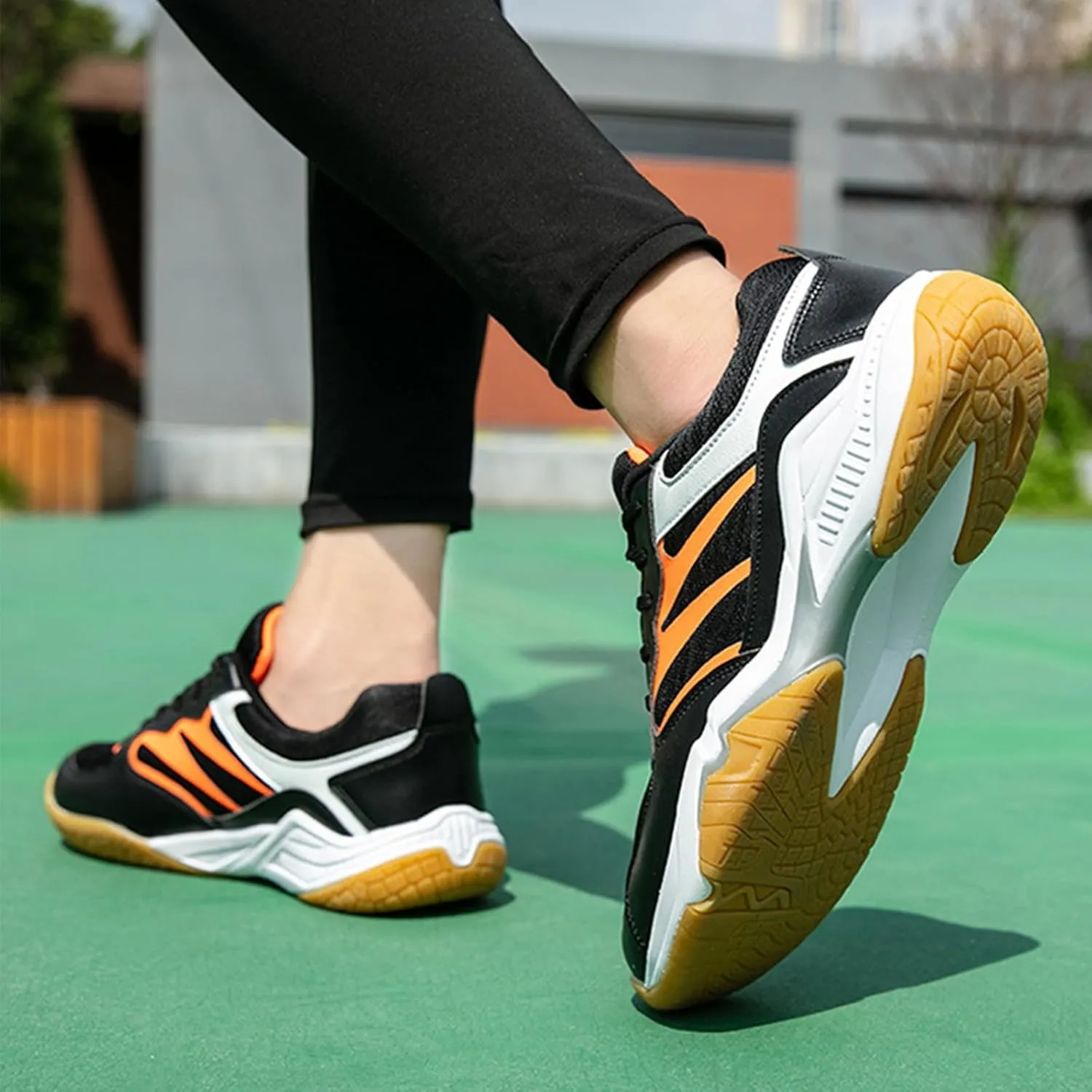 Indoor Court Shoes Mens for Tennis, Non Slip Comfort Lightweight Badminton Table Tennis Sneakers for Volleyball Pickleball Women Boys and Girls