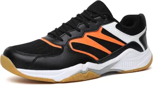 Indoor Court Shoes Mens for Tennis, Non Slip Comfort Lightweight Badminton Table Tennis Sneakers for Volleyball Pickleball Women Boys and Girls