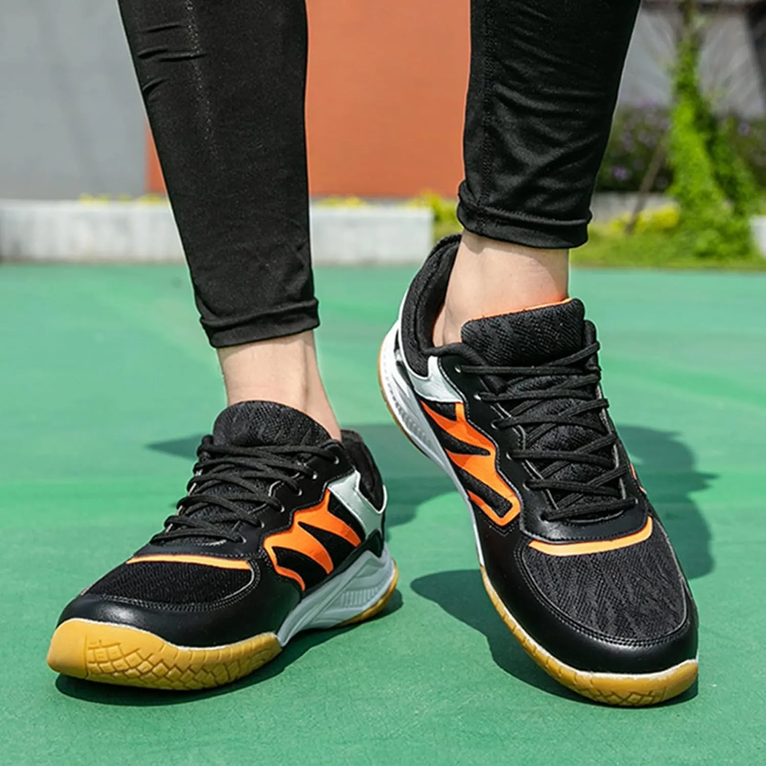 Indoor Court Shoes Mens for Tennis, Non Slip Comfort Lightweight Badminton Table Tennis Sneakers for Volleyball Pickleball Women Boys and Girls