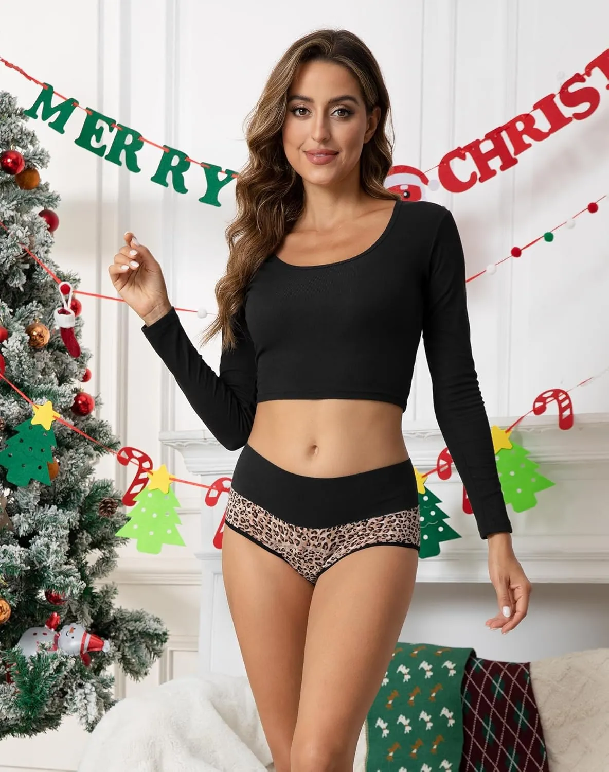INNERSY Period Underwear for Women Leakproof High Waisted Menstrual Cotton Panties 3 Pack