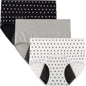 INNERSY Women's Period Underwear High Waisted Postpartum Maternity Panties 3-Pack