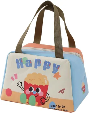 Insulated Lunch Bag for Men & Women, Leakproof Reusable Cooler Tote Lunch Bag for Commutes,Trips,Picnic (Popcorn)