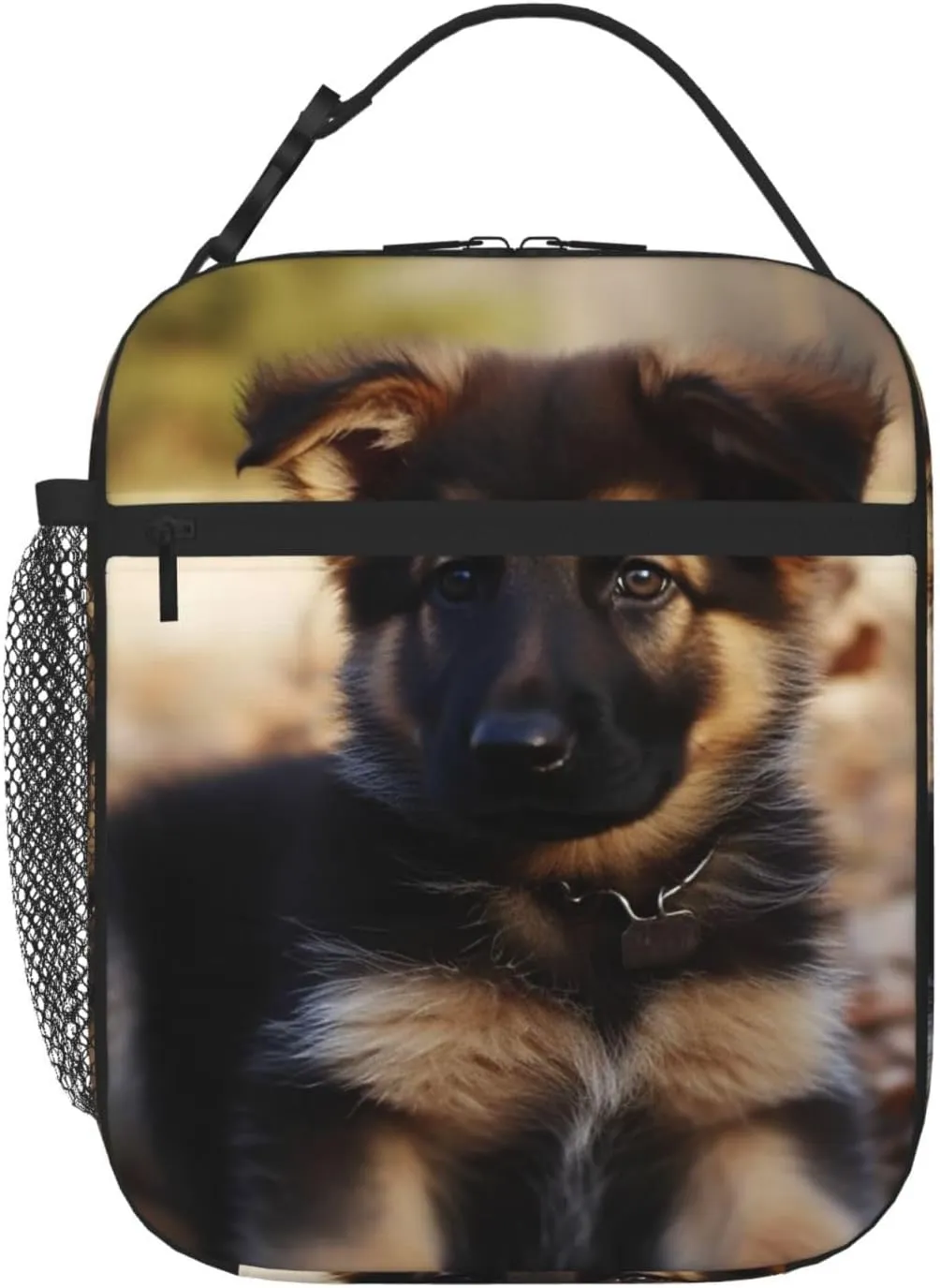 Insulated Lunch Bag for Women Men German Shepherd Puppy Lunch Box Leakproof Reusable Lunch Cooler Tote for Work Travel Picnic Outdoor