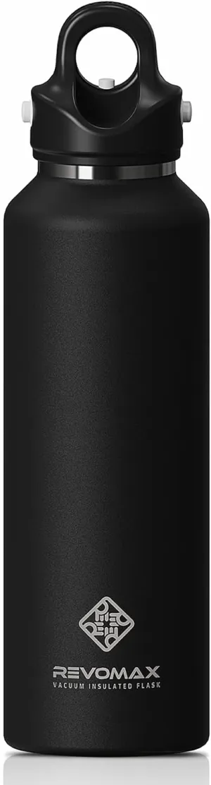 Insulated Water Bottle, One-Hand Open Design, 36H Cold/18H Hot, Leakproof and BPA Free, Vacuum Stainless Steel Water Bottles for Cold Water Drinks, Sports, School,Travel, Dishwasher Safe, 20OZ