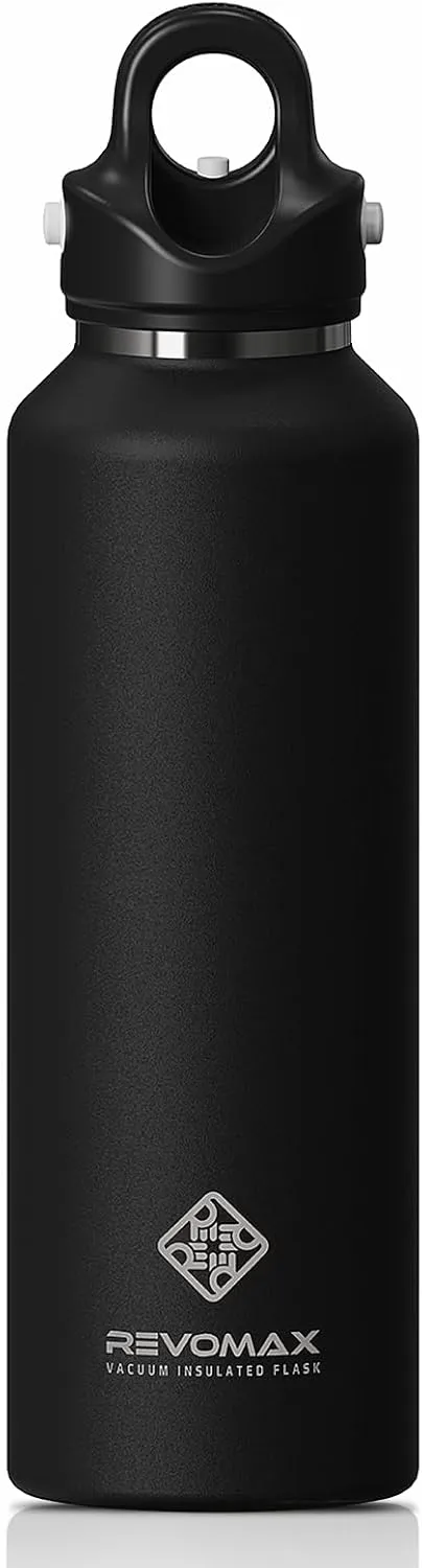 Insulated Water Bottle, One-Hand Open Design, 36H Cold/18H Hot, Leakproof and BPA Free, Vacuum Stainless Steel Water Bottles for Cold Water Drinks, Sports, School,Travel, Dishwasher Safe, 20OZ