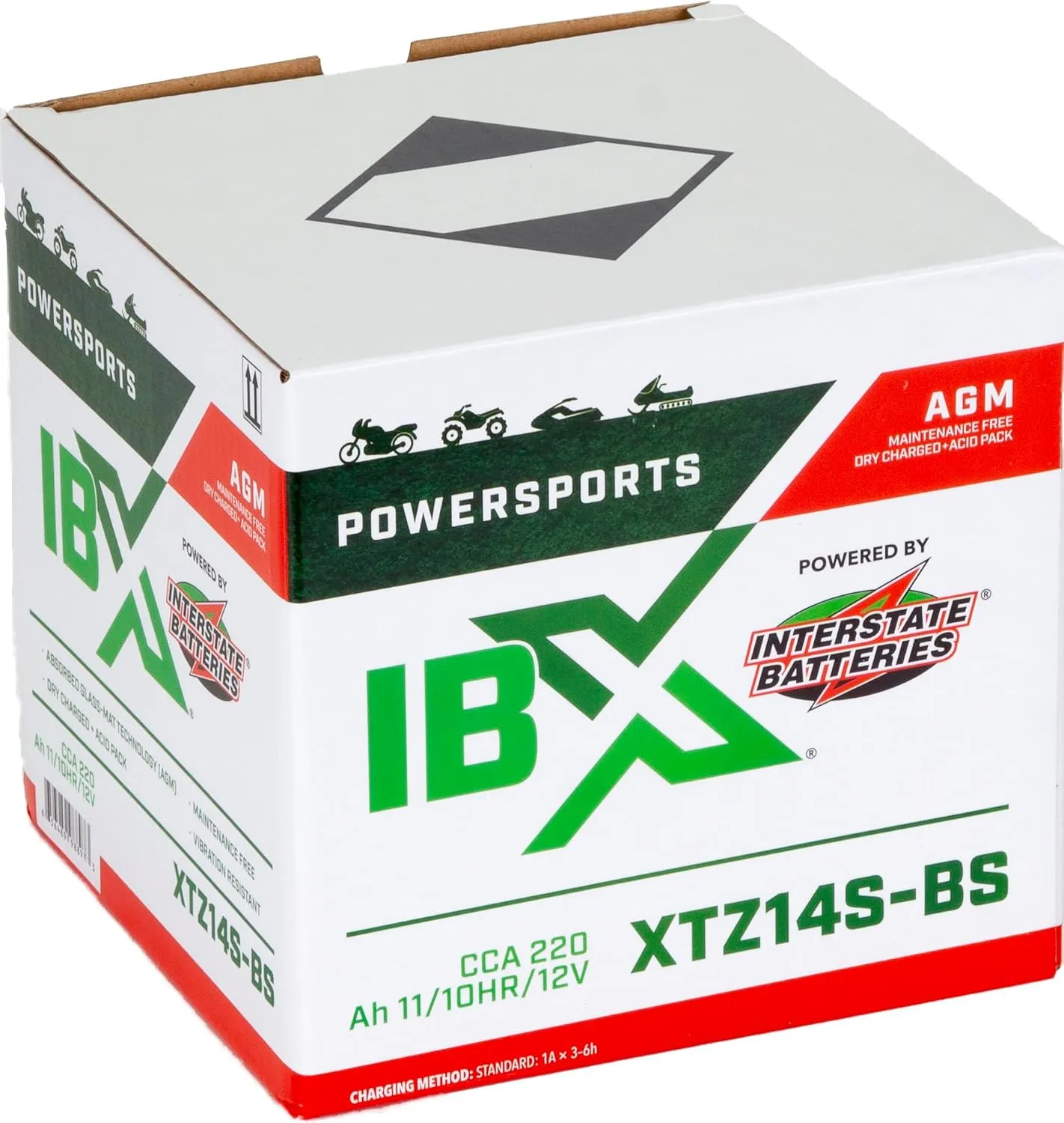 Interstate Batteries YTZ14S-BS 12V 11Ah Powersports Battery 220CCA AGM Rechargeable Replacement for Motorcycles, Scooters, BMW Honda Suzuki Yamaha KTM (XTZ14S-BS)