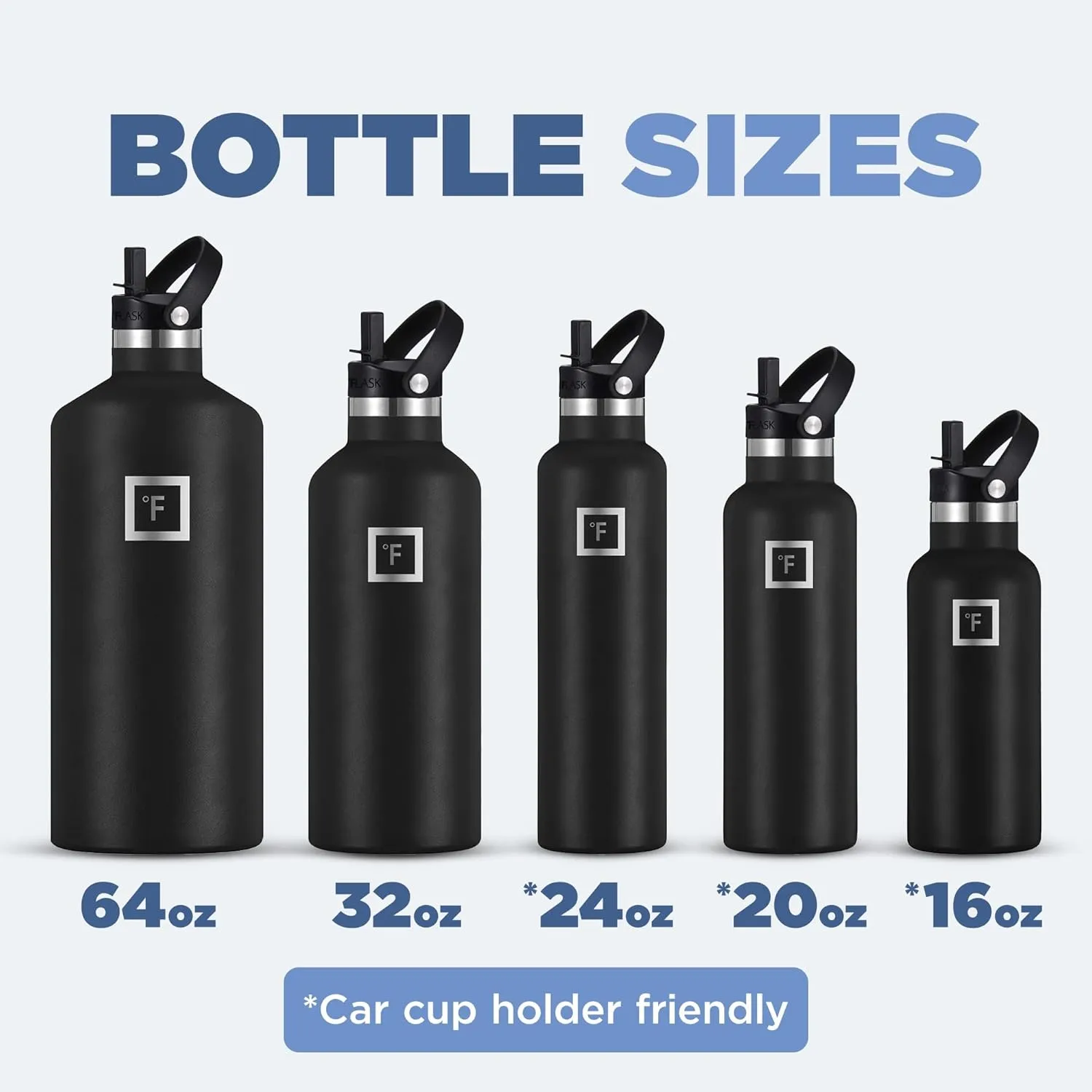 IRON °FLASK Camping & Hiking Hydration Canteens - 3 Lids (Narrow Straw Lid) Leak Proof Vacuum Insulated Stainless Steel - Hot & Cold Double Walled Sports Water Bottle - Cotton Candy, 24 Oz