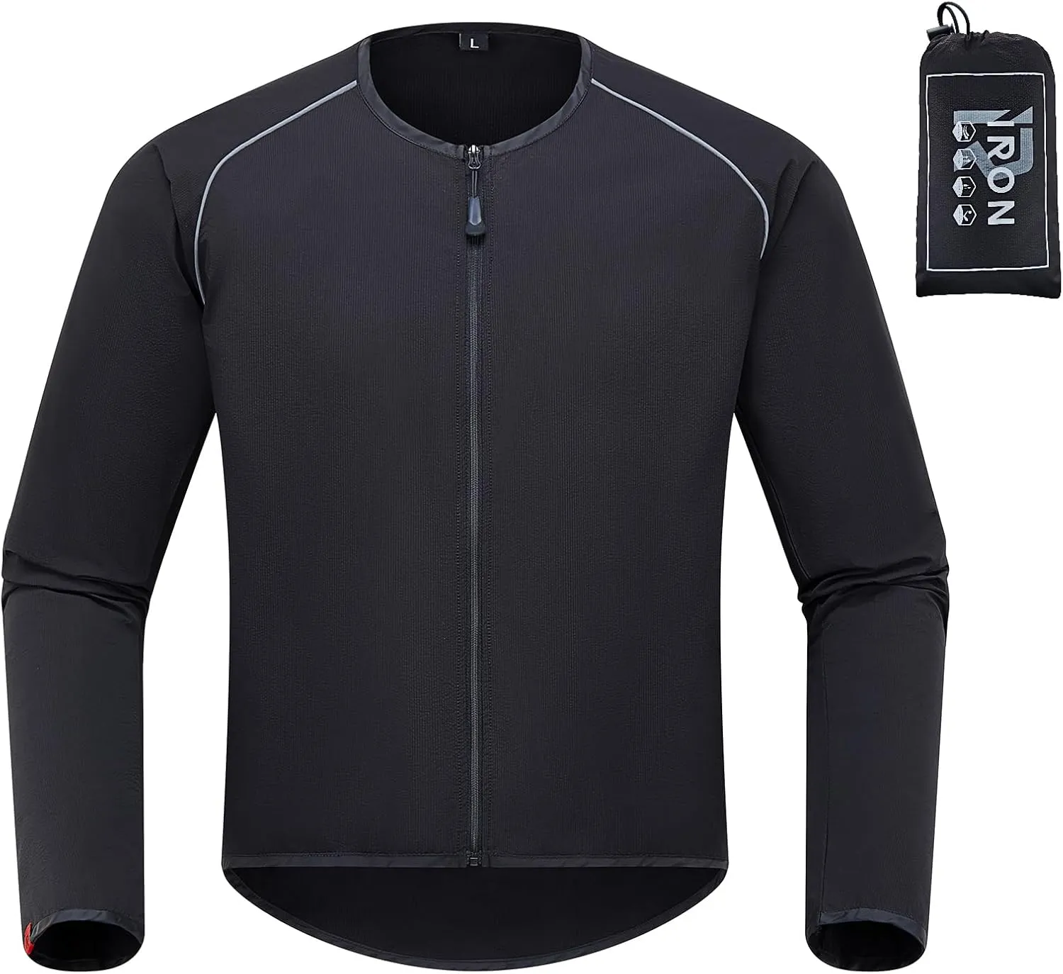 IRON JIA'S Motorcycle Jacket Windproof Liner, Water-Repellent, UPF 40  Sun Protection, Breathable, Compact and Packable (No Armor) M