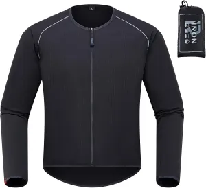 IRON JIA'S Motorcycle Jacket Windproof Liner, Water-Repellent, UPF 40  Sun Protection, Breathable, Compact and Packable (No Armor) M