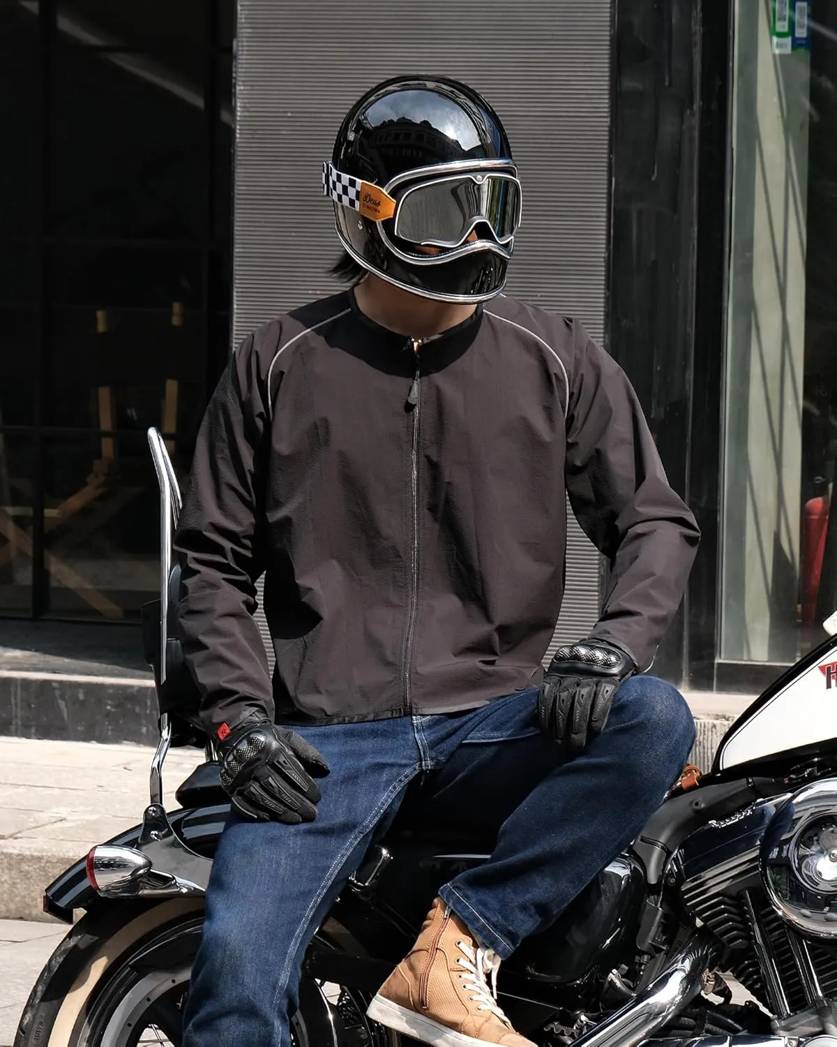 IRON JIA'S Motorcycle Jacket Windproof Liner, Water-Repellent, UPF 40  Sun Protection, Breathable, Compact and Packable (No Armor) M