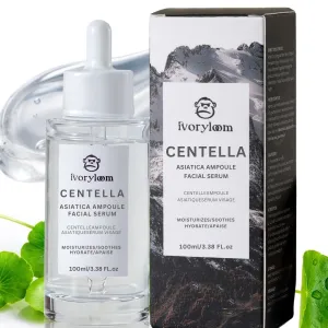 ivoryloom Centella Asiatica Ampoule Serum - 100ML / 3.38 Fl. Oz | Gentle on Sensitive Skin | Lightweight, Non-Sticky Hydration | Soothing Care in Every Drop